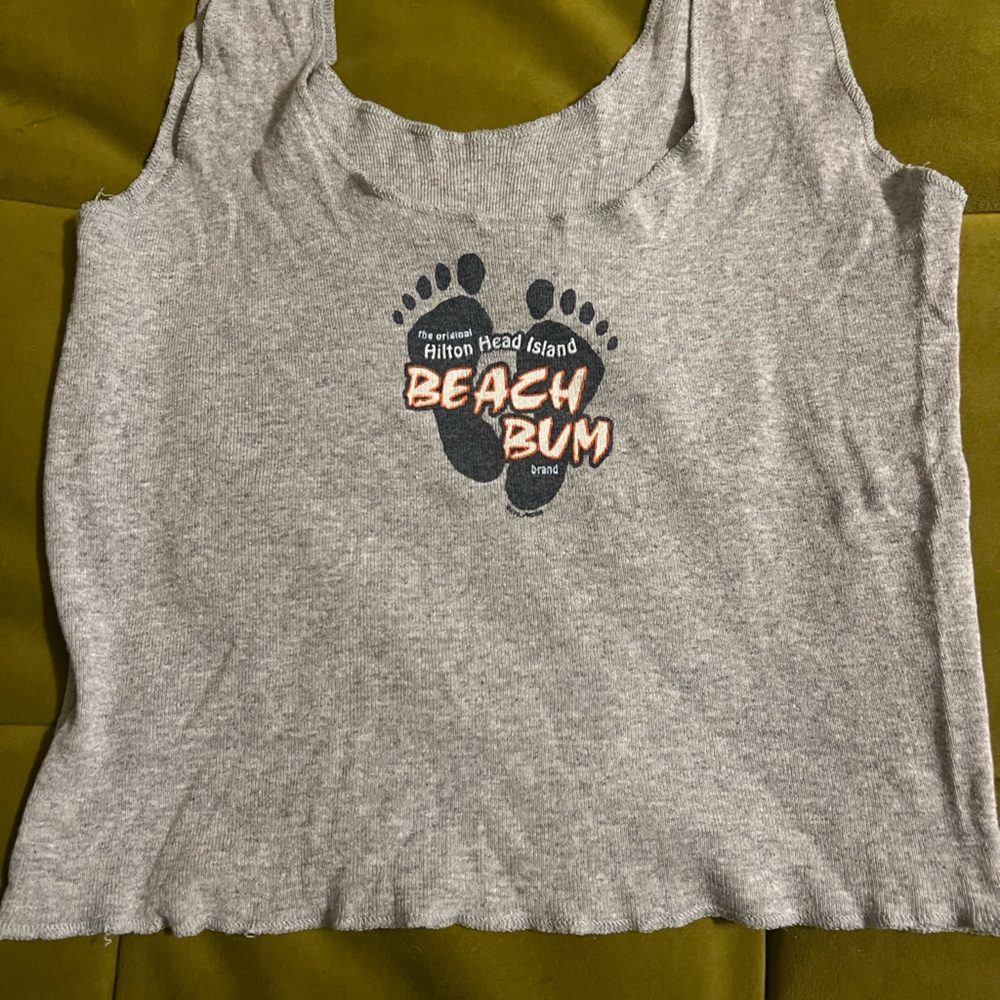 Gray Beach Bum Tank Top